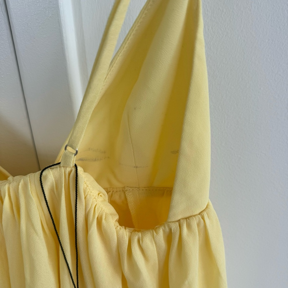 Lovers + Friends Pale Yellow Spaghetti Strap Midi Dress - Picture 5 of 7